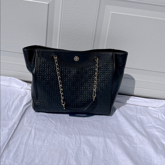 Vintage black Tory Burch tote